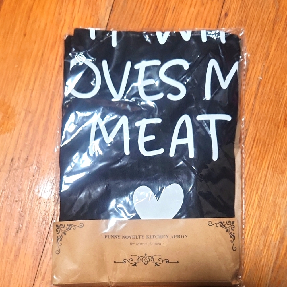 Men's Black Novelty Kitchen Apron, NWT